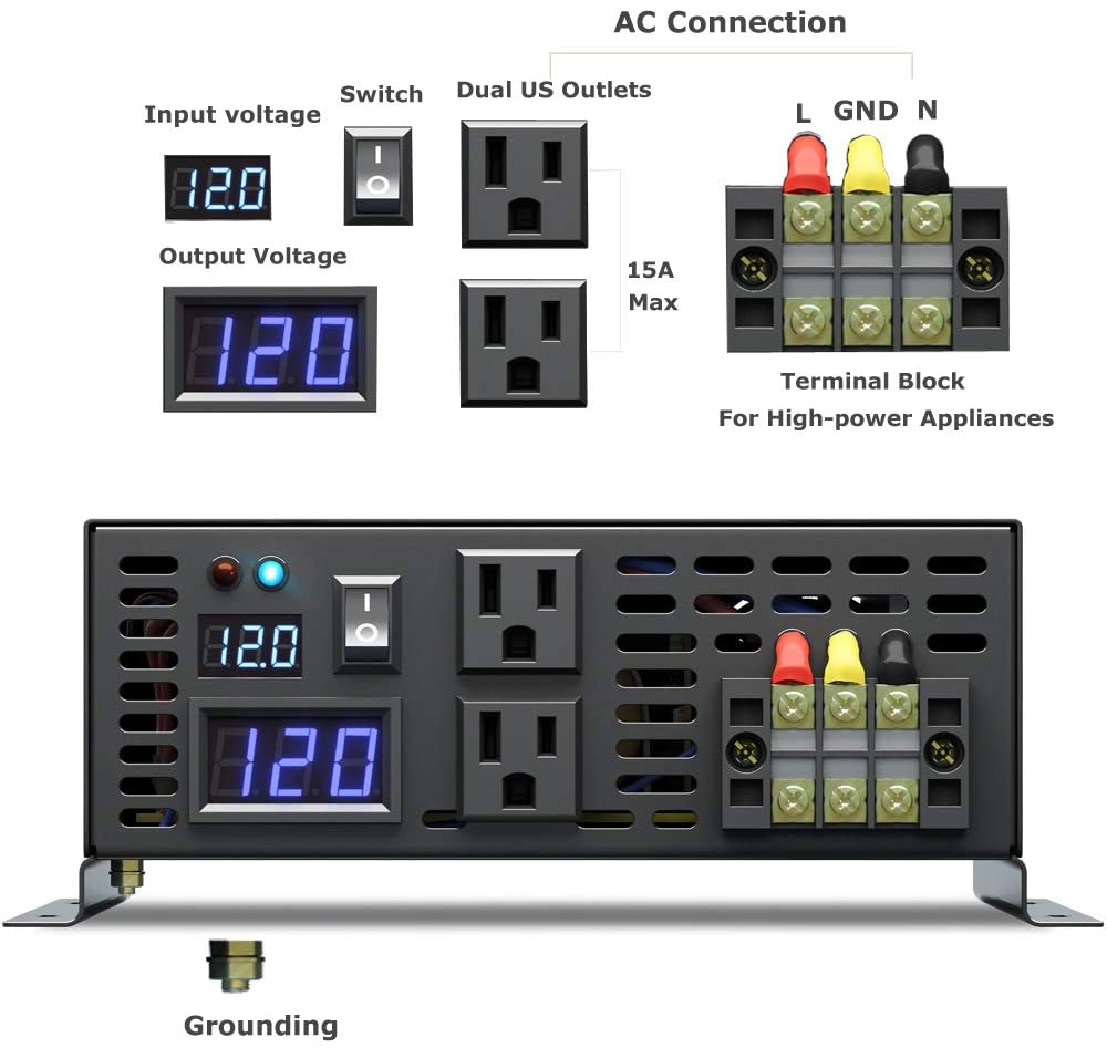 Saf sinüs dalga invertör 5000W - Pure Sine Wave Inverter 5000W 48V 220V incelemesi ve fiyatı