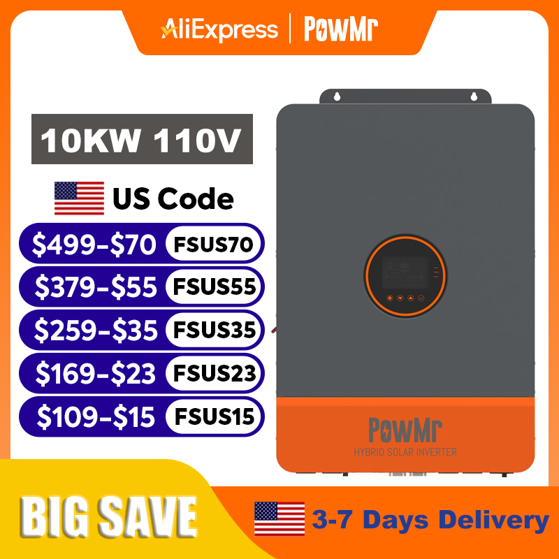 PowMr 16KW 10KW Bölünmüş Faz İ - Split Phase Inverter 10Kw 110V 220V incelemesi ve fiyatı