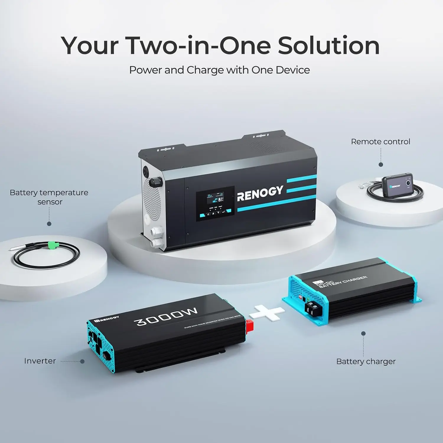 Renogy 3000W Saf Sinüs Dalga İ - Rv Pure Sine Inverter Charger 3000W 12V incelemesi ve fiyatı